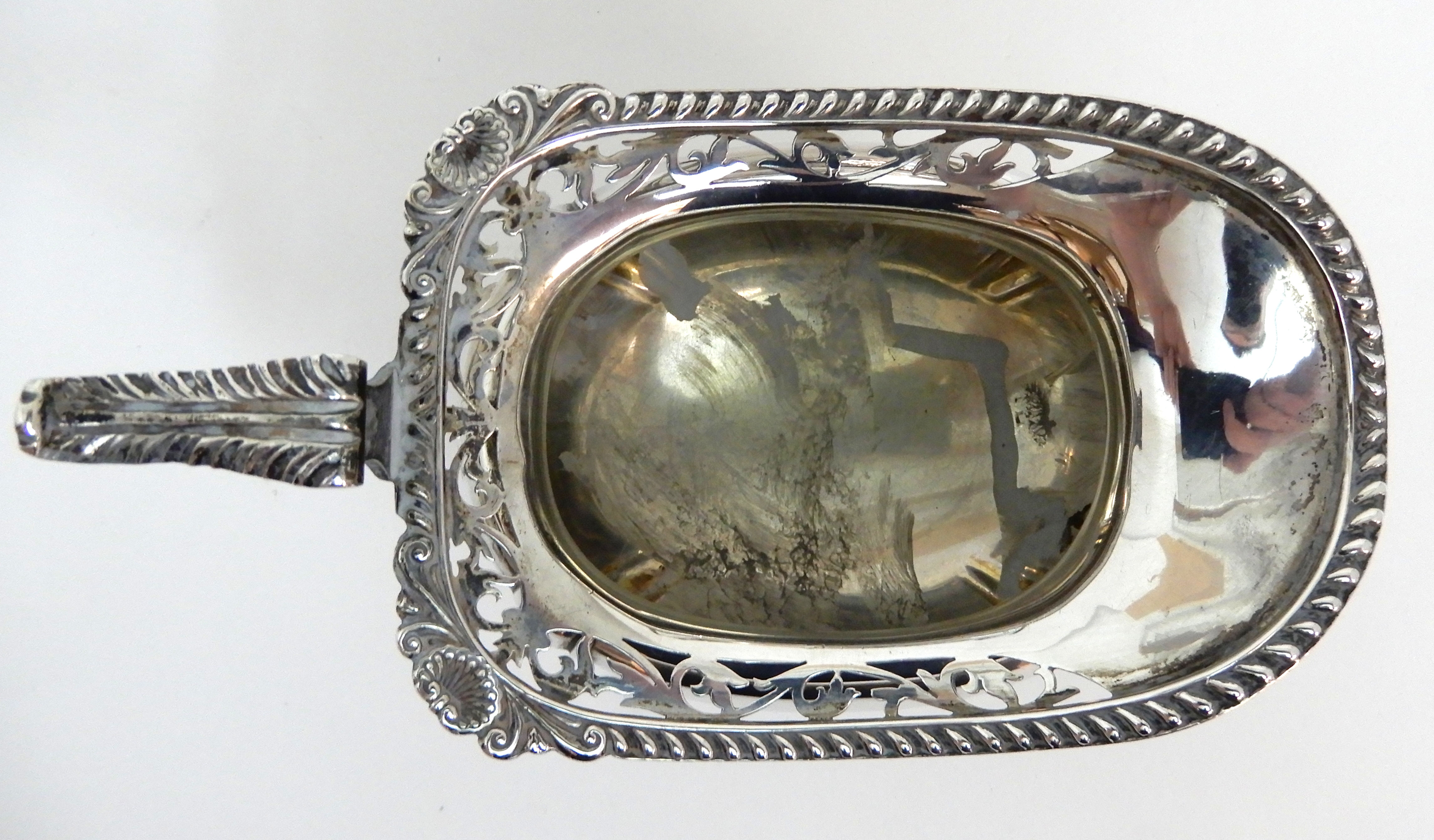 A THREE PIECE SILVER TEA SERVICE by James Deakin & Son, Sheffield 1919, of rounded rectangular - Image 6 of 10