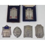 A COLLECTION OF SIX SCOTTISH RALLY WHITE-METAL AND ENAMEL PLAQUES comprising: 1934; 1935; 1936;