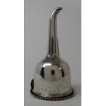 A SILVER WINE FUNNEL by George McHattie, Edinburgh 1824, of classic form with gadrooned rim and