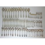 A PART SUITE OF SILVER CUTLERY by Marshall & Sons, Edinburgh 1865, comprising twelve tablespoons,