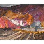 •SHEILA MACMILLAN PAI (SCOTTISH 1928-2018) CORTIVO BELUGA, NR. TIVOLA Oil on paper, 39 x 49cm (15