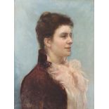 BRITISH SCHOOL (19TH CENTURY) PORTRAIT OF FLORENCE (GILBERT MARKS) Oil on canvas, inscribed '