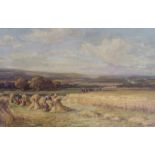 HECTOR CHALMERS (SCOTTISH 1849-1943) HARVEST TIME Oil on canvas, signed, 51 x 76cm (20 x 30")