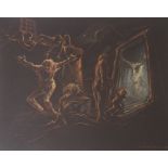 •PETER HOWSON OBE (SCOTTISH B. 1958) DEMONS OF THE NIGHT Pastel, signed and dated (20)08, 28 x 35.
