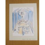 •GEORGE WYLLIE MBE (SCOTTISH 1921-2012) GOUROCK Watercolour, signed initials and dated (19)79, 32