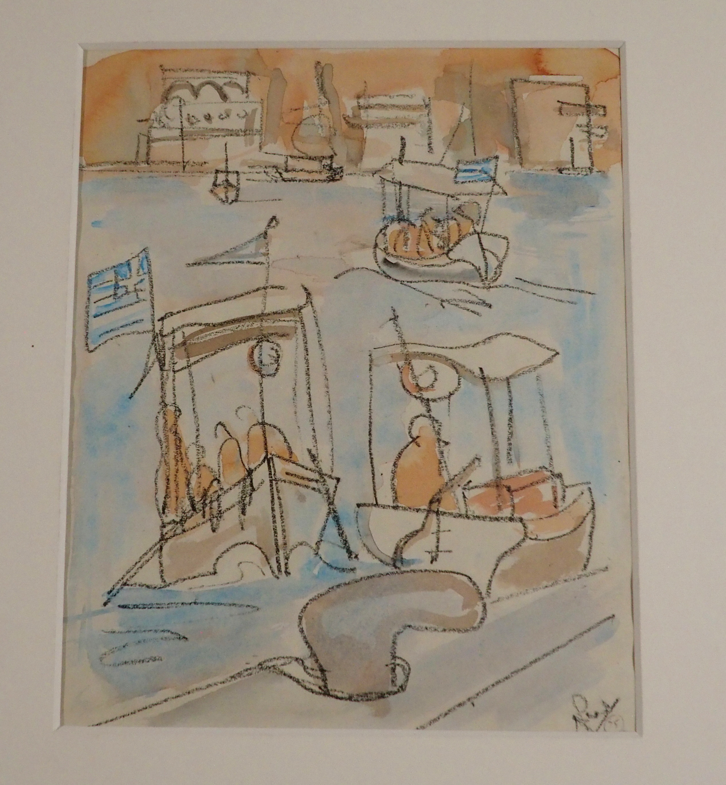 •GEORGE WYLLIE MBE (SCOTTISH 1921-2012) GOUROCK Watercolour, signed initials and dated (19)79, 32 - Image 6 of 7