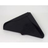 A BLACK TRICORN HAT by R.W. Forsyth, Edinburgh, 21 x 17cm, in original tin travel case, a black