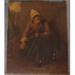 DUTCH SCHOOL (18TH/19TH CENTURY) THE FORTUNE TELLER Oil on canvas, signed indistinctly, (24 1/4 x