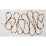 A LONG FANCY GUARD CHAIN length 154.5cm, weight 27.7gms Condition Report: Available upon request