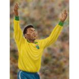 JIM SCULLION (SCOTTISH 20TH CENTURY) "Pele, The Master's Farewell" signed and dated 2002