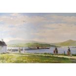 •IAN G ORCHRDSON (SCOTTISH 1927-1997) VIEW OF LISMORE FROM PORT APPIN Oil on canvas, signed, 51 x