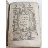 A 17TH CENTURY FRENCH ANTIQUARIAN BOOK, ARIANE SECONDE PARTIE dated 1632, vellum covers Condition