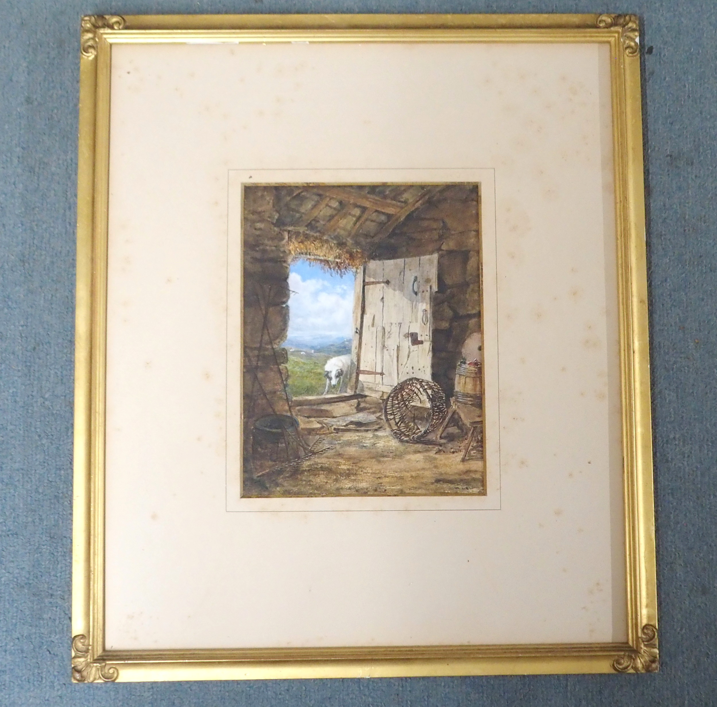 SCOTTISH SCHOOL (19TH CENTURY) THE OPEN DOOR Watercolour heightened with white, 24 x 18cm (9 1/2 x - Image 2 of 4