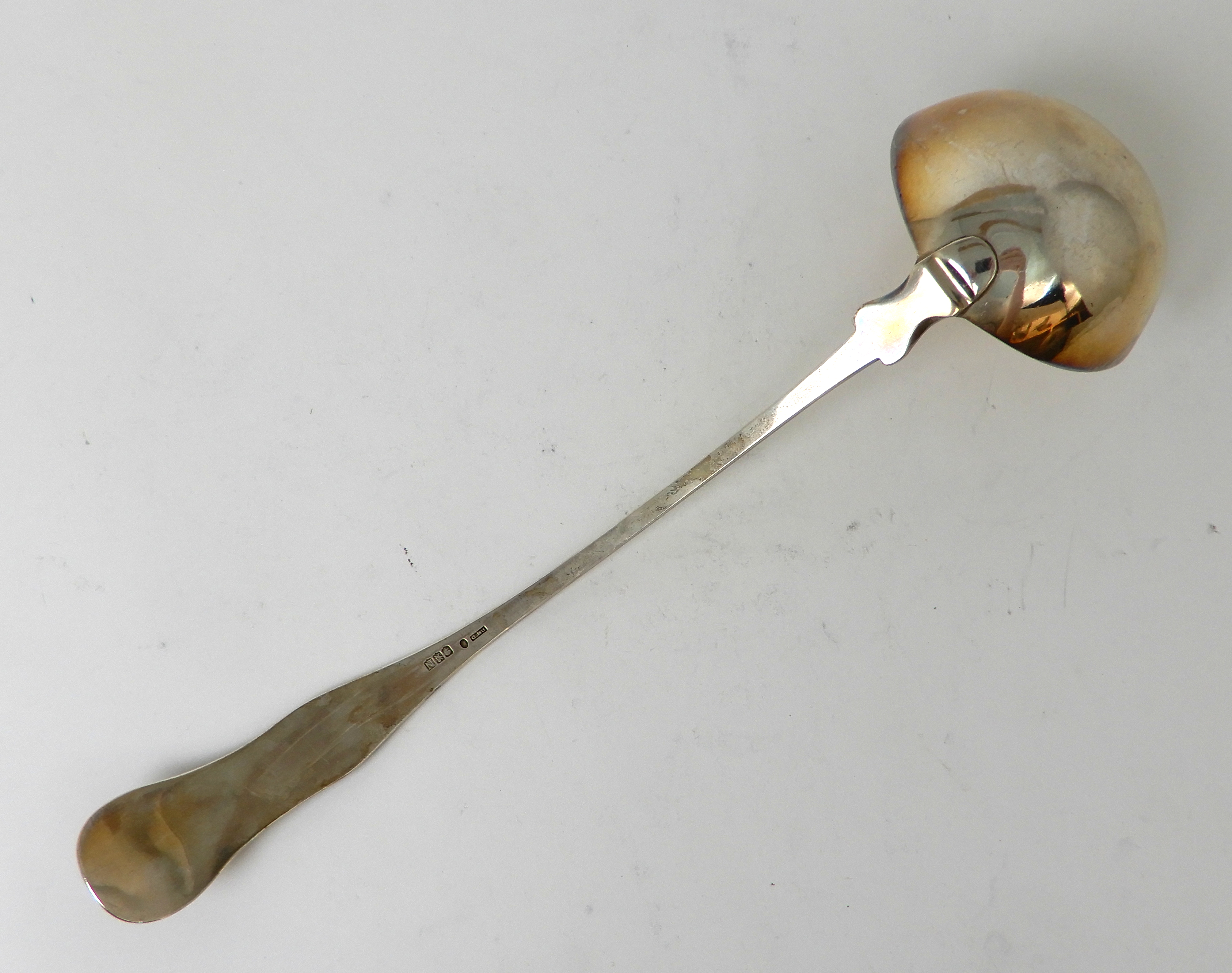 A SILVER SOUP LADLE by David McDonald, Glasgow 1832, the circular bowl with stem terminal in the - Image 3 of 5