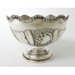 A SILVER ROSEBOWL by James Deakin & Sons (John & William F Deakin), rubbed London marks, of circular