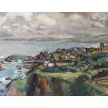 •JOHN MCNAIRN (SCOTTISH 1910-2009) ST ABBS, STORMY EVENING Oil on board, signed, 55 x 72cm (21 1/2 x