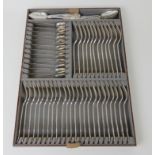 A COMPOSITE PART SUITE OF SILVER CUTLERY comprising twenty four dessert forks by George Edwards &