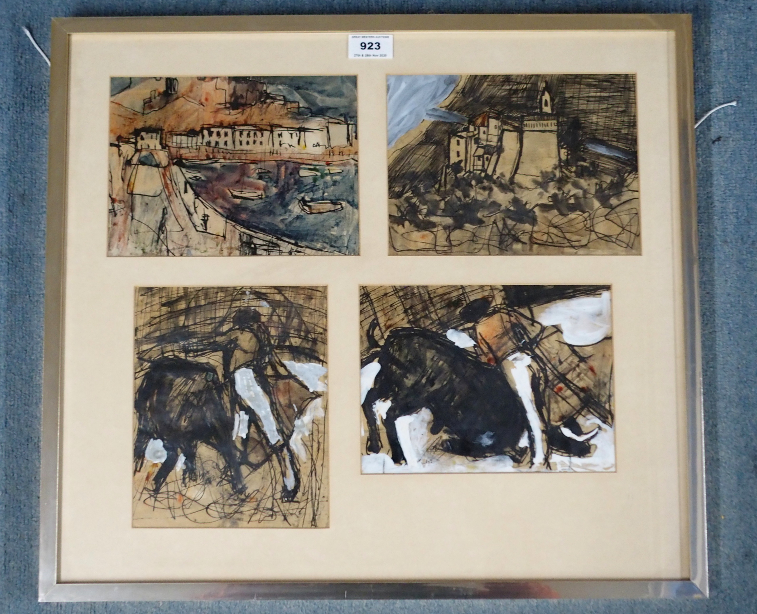 •JOHN MCPHEE (SCOTTISH FL. 1976-1986) VIEWS OF SPAIN Ink, gouache and watercolour, 21.5 x 16.5cm ( - Image 2 of 6