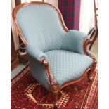 A Victorian mahogany carved armchair Condition Report: Available upon request