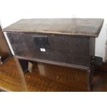 An oak bible box, 48cm high x 78cm wide x 23cm deep (def) Condition Report: Available upon request