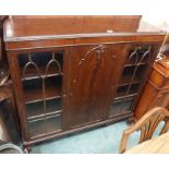 A mahogany display cabinet, 118cm x 120cm wide Condition Report: Available upon request