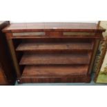 A Victorian rosewood open bookcase, 86cm high x 117cm wide x 31cm deep Condition Report: Available