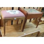 A dressing stool with woolwork top and a piano stool (2) Condition Report: Available upon request