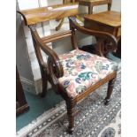 A Regency mahogany open armchair Condition Report: Available upon request