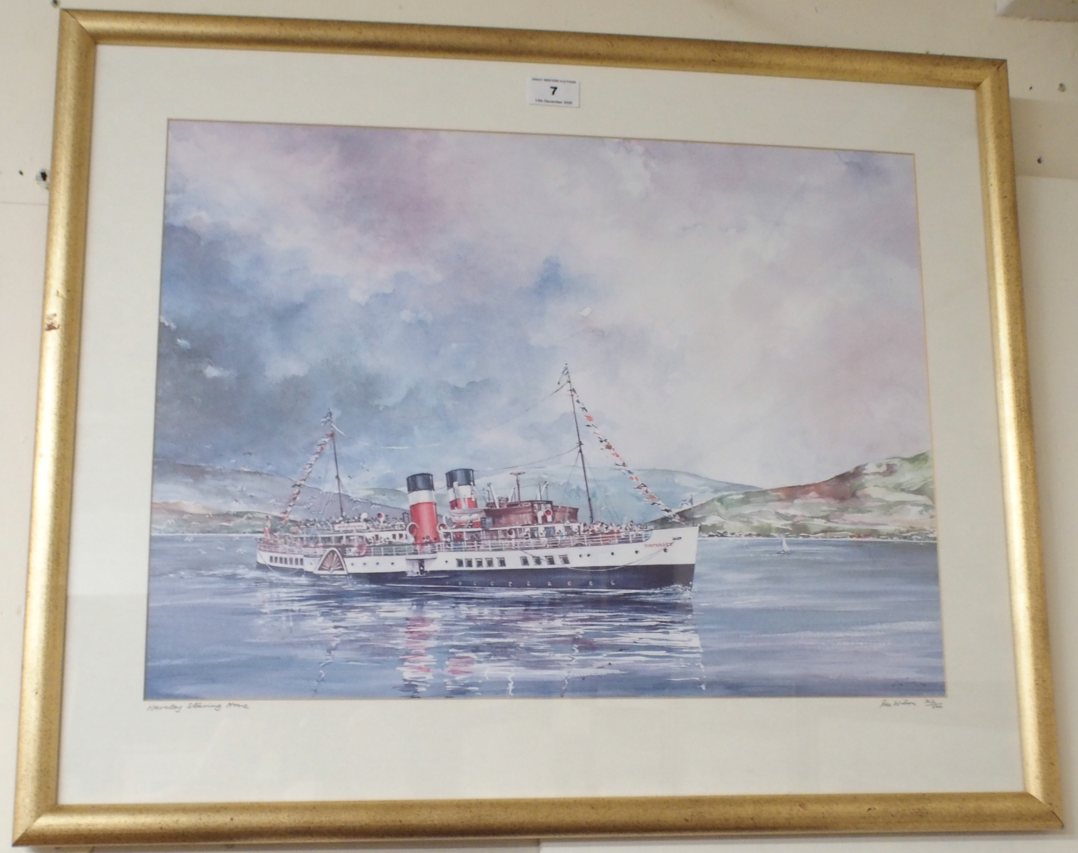 A Ron Wilson 202/500 signed print "Waverley steaming home" Condition Report: Available upon request