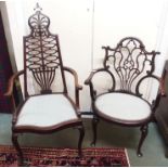 Two Victorian mahogany parlour chairs (2) Condition Report: Available upon request