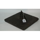 A 19th century slate sundial ,inscribed to I Ingram, dated 1800, 27cm wide Condition Report:
