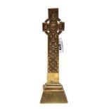 Alexander and Euphemia Ritchie bronze iona cross modelled as St Martin's Cross, the base with
