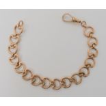A 9ct rose gold fancy link bracelet, length 19.3cm, weight 16.2gms Condition Report: Available