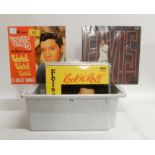 A lot of Elvis Presley vinyl LP records to include Rock 'n' Roll, Flaming Star, Burning Love,
