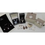 A collection of silver jewellery to include items by Hot Diamonds, and Warren James Condition