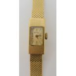 An 18k gold ladies Vetta wristwatch with integral strap, length 17cm, weight including mechanism