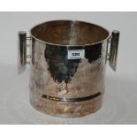 An Italian hammered silver plated twin handled ice pail Condition Report: Available upon request