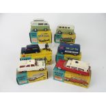 Six various Corgi models comprising 434 Volkswagon Kombi; 420 Ford Thames "Airborne" Caravan; 464