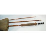 A P.D. Malloch Crusader rod, four other rods, keep net, line winder etc Condition Report: