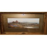 FRANCIS JAMESON The Forrest of Dean and The Pentland Hills, signed, gouache, 18 x 53cm (2) Condition