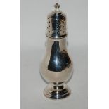 A silver sugar castor, rubbed marks, 19cm high, 203gms Condition Report: Available upon request