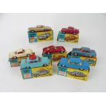 Seven various Corgi models comprising 239 Volkswagon 1500 Karmann Ghia; 310 Chevrolet Corvette Sting