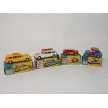 A Corgi 321 BMC Mini-Cooper "S"; Corgi 240 Ghia-Fiat 600 Jolly, Corgi 436 Citroen Safari and Corgi