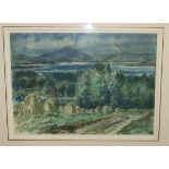 *WITHDRAWN* JOHN MILLER RSA PRSW SSA Summer Heat Loch Lomond, signed, watercolour, dated 1952,