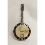 A banjo mandolin with case Condition Report: Available upon request