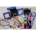Three boxed Swarovski items, costume jewellery and other items Condition Report: Not available for
