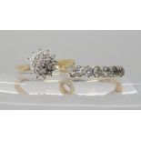 A 9ct gold seven stone diamond ring, set with estimated approx 0.50cts of brilliant cut diamonds,