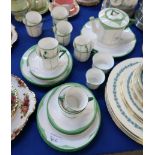 A George Logan for Foley Art China part tea/coffee set compising teapot, cake plate, six plates,