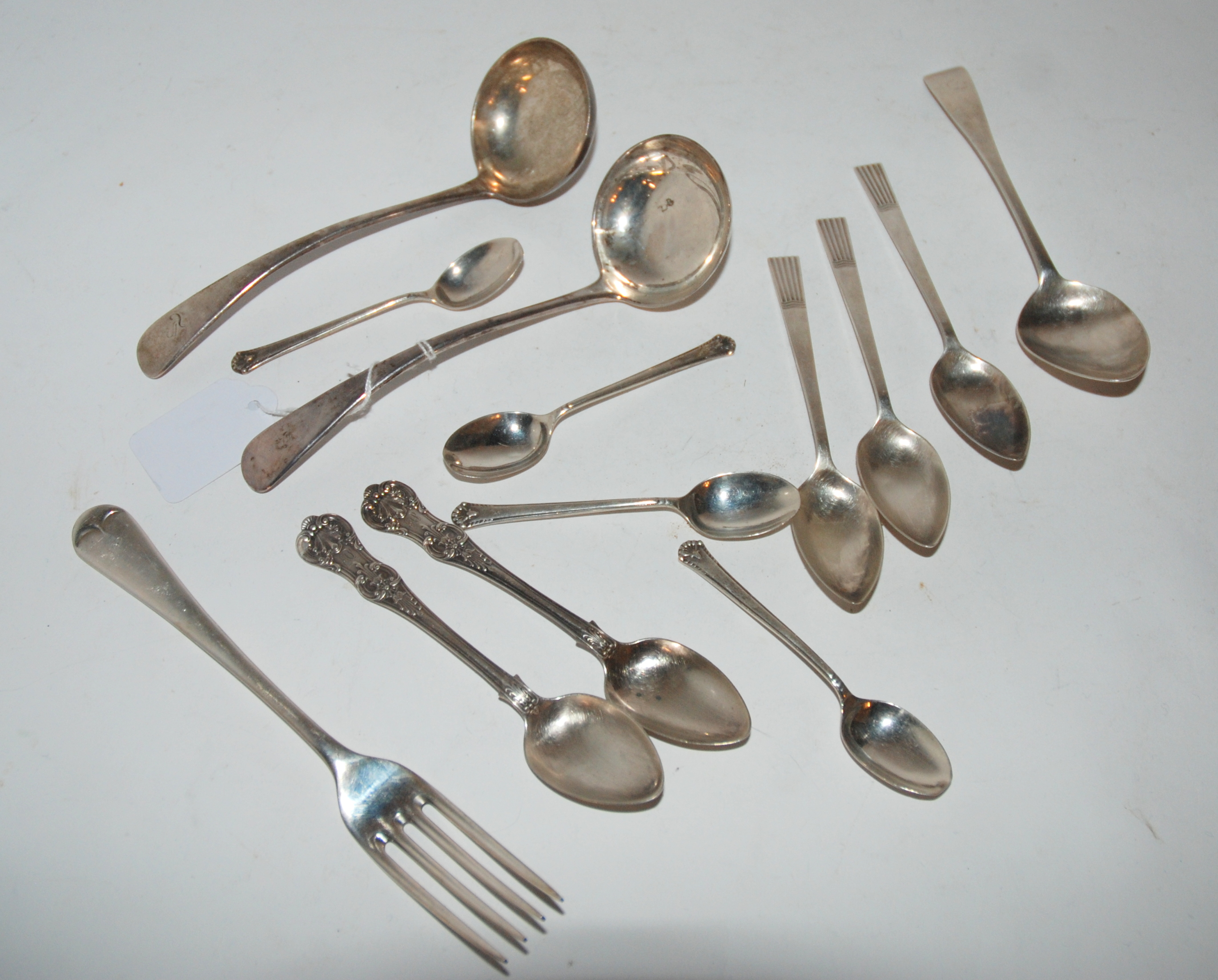 A lot comprising assorted silver spoons, forks, napkin rings etc (a lot), 761gms Condition Report: - Image 2 of 2