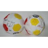Two signed Partick Thistle signed footballs Condition Report: Available upon request